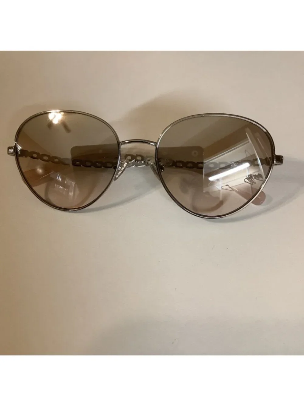 Coach 0HC7114 90018Z Silver Aviator Full Rim Sunglasses